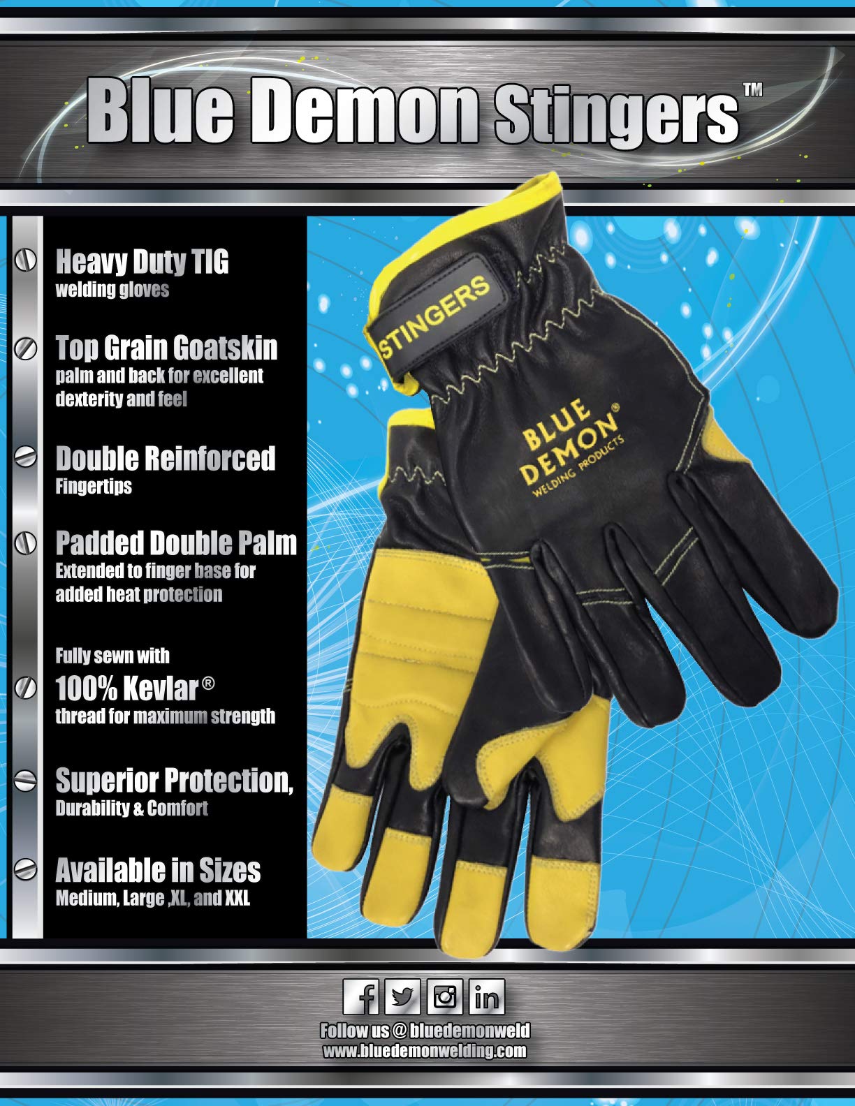 Blue Demon Stingers,X-LARGE, BDWG-STINGERS-XL - Image 3